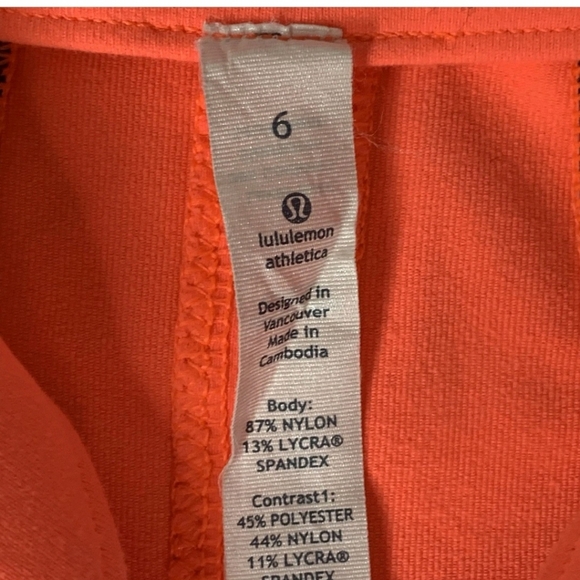 Lululemon Forme Active Jacket Orange Navy Striped Blue Size 6 Gym TN Vols Workou - Picture 9 of 12